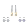 Thumbnail Image 3 of HS Edit LOVE & LOCKS Sterling Silver Cubic Zirconia 12mm Hoop Earrings