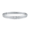 Thumbnail Image 1 of HS Edit LOVE & LOCKS Sterling Silver & Cubic Zirconia Dot Hinge Bangle