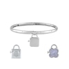 Thumbnail Image 3 of HS Edit LOVE & LOCKS Sterling Silver & Cubic Zirconia Dot Hinge Bangle