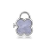 Thumbnail Image 1 of HS Edit LOVE & LOCKS Sterling Silver & Mother Of Pearl Clover Padlock Charm