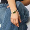 Thumbnail Image 3 of HS Edit LOVE & LOCKS Sterling Silver Gold Plated & Malachite Clover Padlock Charm