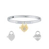Thumbnail Image 3 of HS Edit LOVE & LOCKS Sterling Silver Gold Plated & CZ Star Heart Padlock Charm