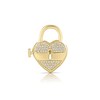 Thumbnail Image 1 of HS Edit LOVE & LOCKS Sterling Silver Gold Plated & CZ Pavé Heart Shape Padlock Charm