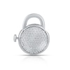 Thumbnail Image 1 of HS Edit LOVE & LOCKS Sterling Silver & Cubic Zirconia Pavé Round Padlock Charm