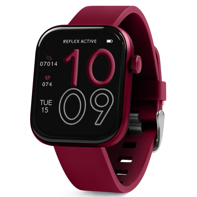 Main Image 1 of Reflex Active Spectra AMOLED Display Berry Silicone Strap Smartwatch