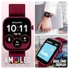 Thumbnail Image 2 of Reflex Active Spectra AMOLED Display Berry Silicone Strap Smartwatch
