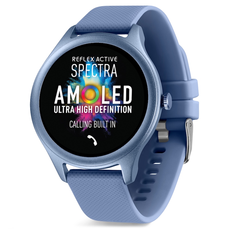 Main Image 1 of Reflex Active Spectra AMOLED Display Blue Silicone Strap Smartwatch
