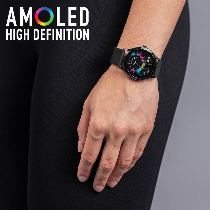 Main Image 3 of Reflex Active Series 31 AMOLED Display Black Silicone Strap Smartwatch