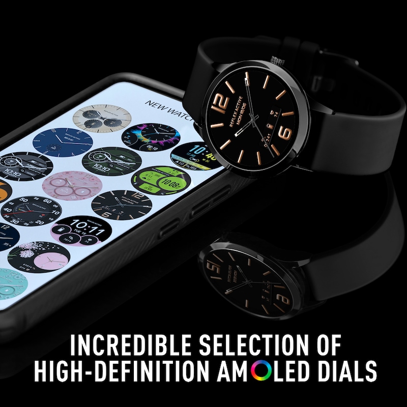 Main Image 4 of Reflex Active Series 31 AMOLED Display Black Silicone Strap Smartwatch