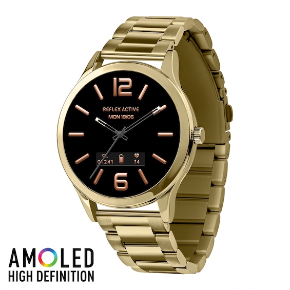 Reflex Active Series 31 AMOLED Gold Stainless Steel Bracelet