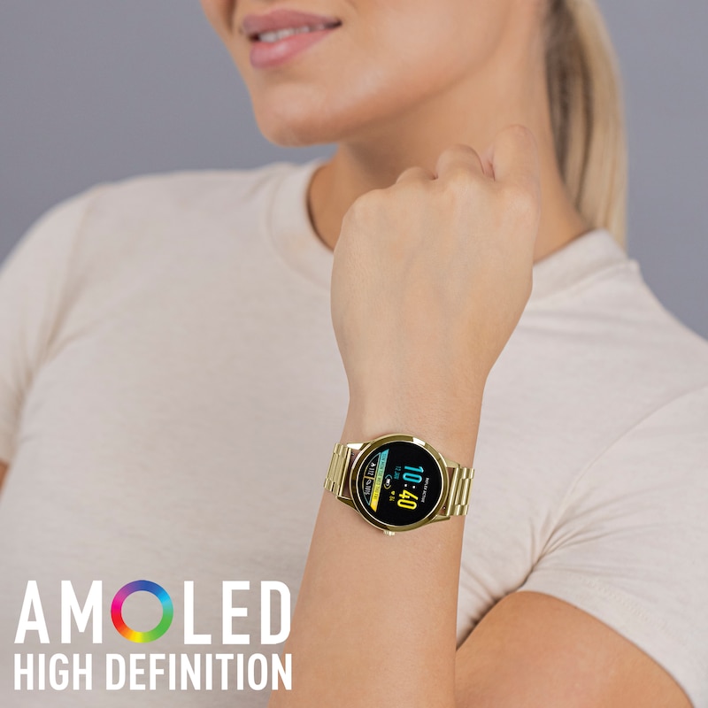 Main Image 3 of Reflex Active Series 31 AMOLED Gold Stainless Steel Bracelet Smartwatch