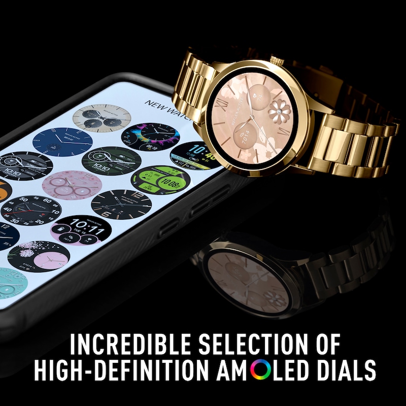 Main Image 5 of Reflex Active Series 31 AMOLED Gold Stainless Steel Bracelet Smartwatch