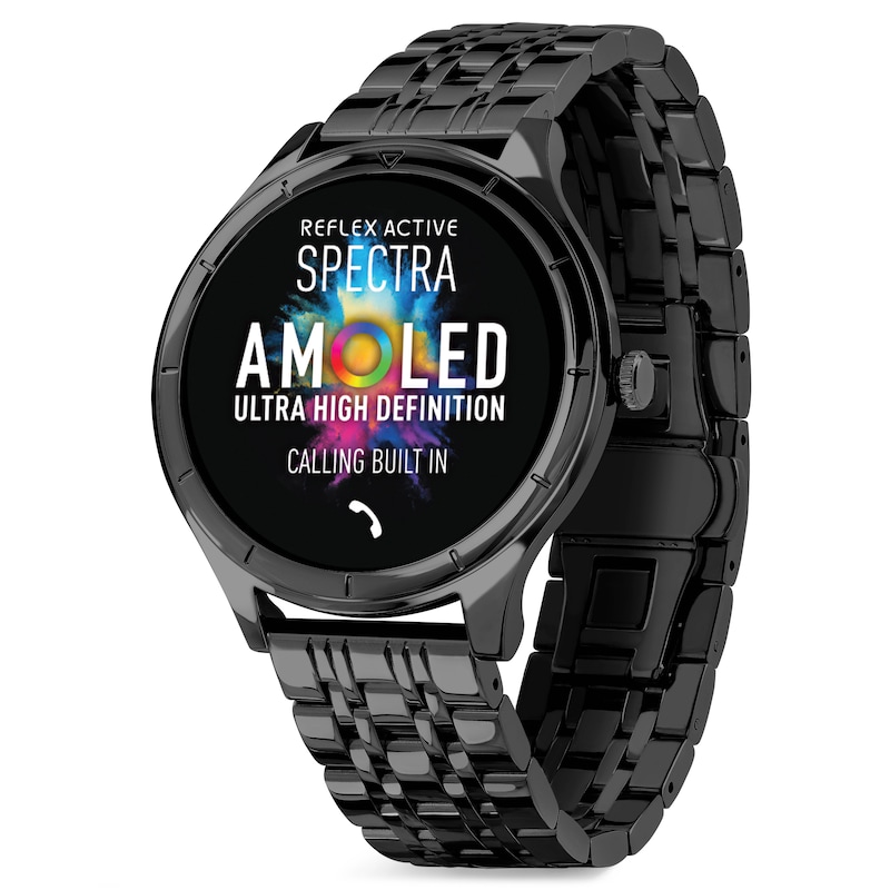 Main Image 1 of Reflex Active Spectra AMOLED Display Black Stainless Steel Bracelet Smartwatch