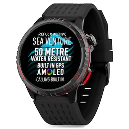 Reflex Active SeaVenture Swim-Safe AMOLED GPS Black Silicone Strap Smartwatch