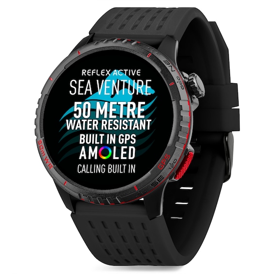 Reflex Active SeaVenture Swim-Safe AMOLED GPS Black Silicone
