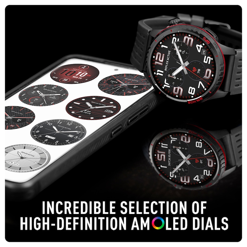 Main Image 4 of Reflex Active SeaVenture Swim-Safe AMOLED GPS Black Silicone Strap Smartwatch