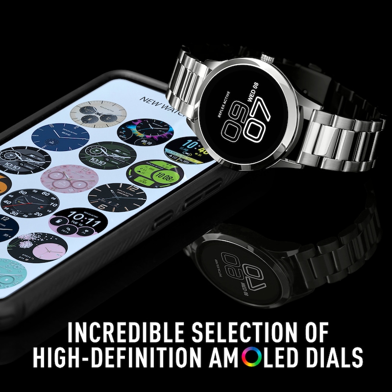 Main Image 5 of Reflex Active Series 31 AMOLED Display Stainless Steel Bracelet Smartwatch