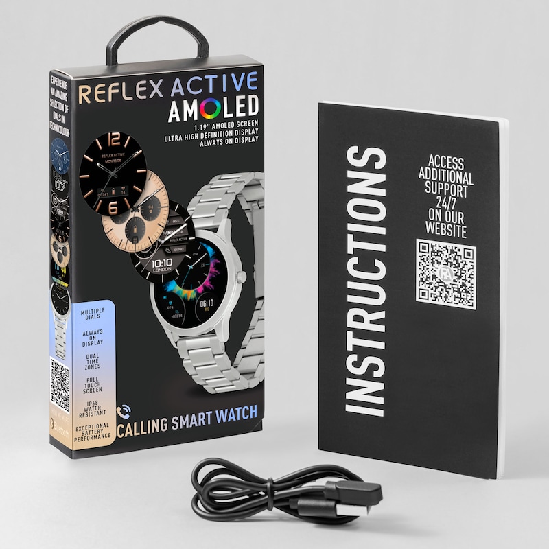 Main Image 7 of Reflex Active Series 31 AMOLED Display Stainless Steel Bracelet Smartwatch