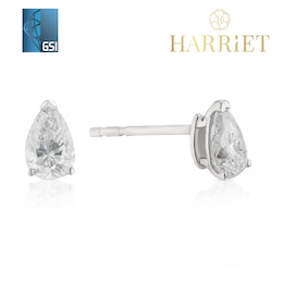 Harriet 9ct White Gold 0.50ct Lab-Grown Diamond Pear Stud Earrings