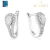 Thumbnail Image 1 of Harriet Sterling Silver 0.45ct Lab-Grown Diamond Pear Halo Huggie Hoop Earrings