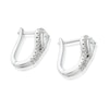 Thumbnail Image 2 of Harriet Sterling Silver 0.45ct Lab-Grown Diamond Pear Halo Huggie Hoop Earrings