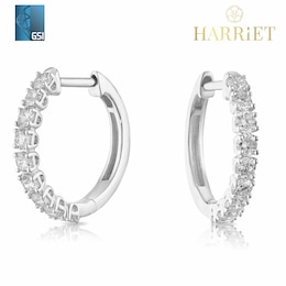 Harriet Sterling Silver 0.50ct Lab-Grown Diamond Round Hoop Earrings