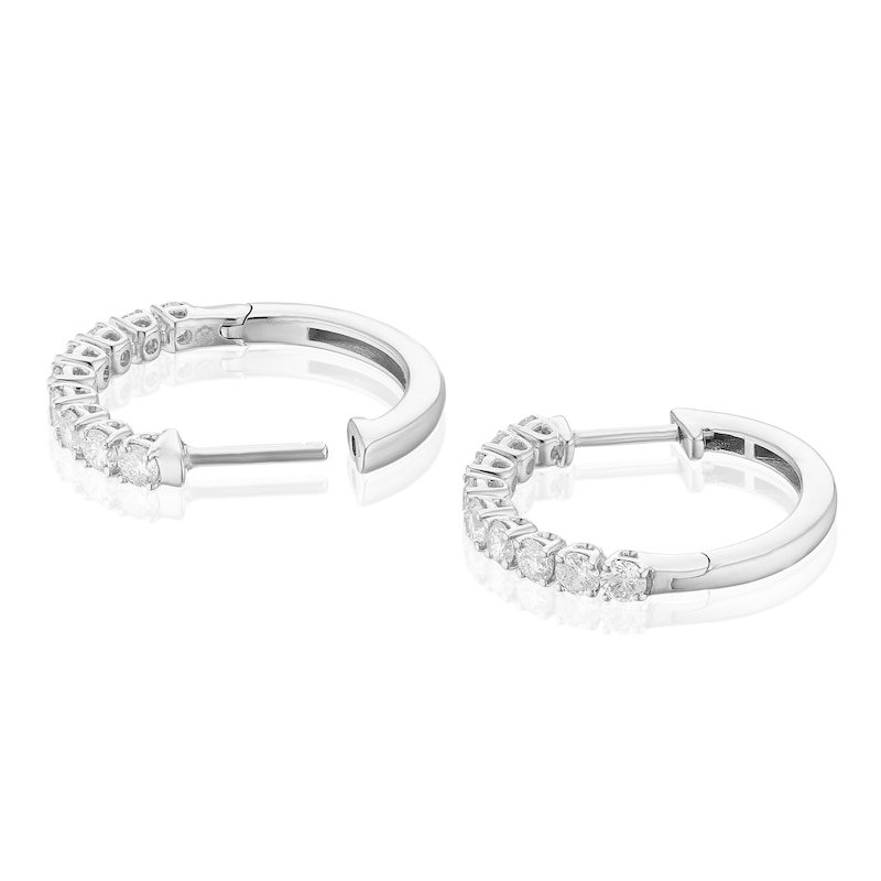Main Image 2 of Harriet Sterling Silver 0.50ct Lab-Grown Diamond Round Hoop Earrings