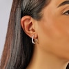 Thumbnail Image 4 of Harriet Sterling Silver 0.50ct Lab-Grown Diamond Round Hoop Earrings
