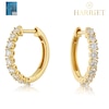 Thumbnail Image 1 of Harriet Sterling Silver & 18ct Yellow Gold Plated Vermeil 0.50ct Lab-Grown Diamond Round Hoop Earrings