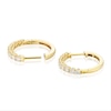 Thumbnail Image 2 of Harriet Sterling Silver & 18ct Yellow Gold Plated Vermeil 0.50ct Lab-Grown Diamond Round Hoop Earrings