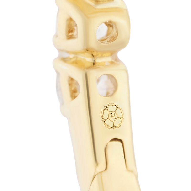 Main Image 3 of Harriet Sterling Silver & 18ct Yellow Gold Plated Vermeil 0.50ct Lab-Grown Diamond Round Hoop Earrings