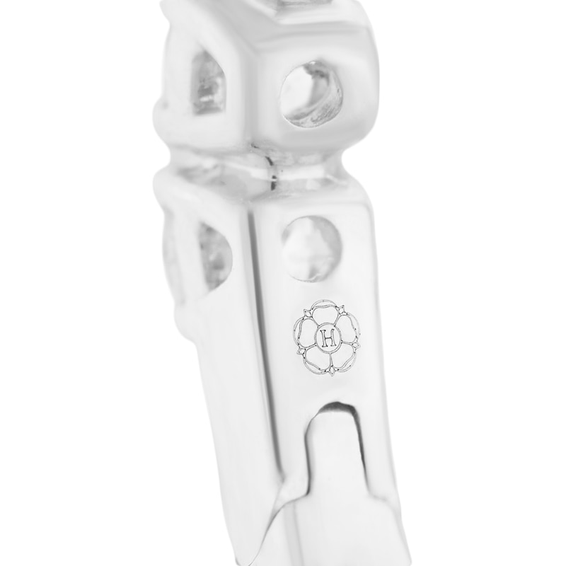 Main Image 3 of Harriet Sterling Silver 1ct Lab-Grown Diamond Round Hoop Earrings