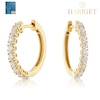 Thumbnail Image 1 of Harriet Sterling Silver & 18ct Yellow Gold Plated Vermeil 1ct Lab-Grown Diamond Round Hoop Earrings