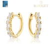 Thumbnail Image 1 of Harriet Sterling Silver & 18ct Yellow Gold Plated Vermeil 0.50ct Lab-Grown Diamond Oval & Emerald Cut Hoop Earrings