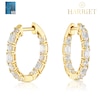 Thumbnail Image 1 of Harriet Sterling Silver & 18ct Yellow Gold Plated Vermeil 1.20ct Lab-Grown Diamond Hoop Earrings