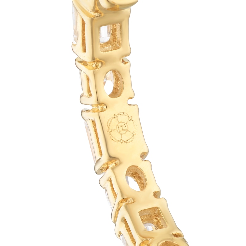 Main Image 3 of Harriet Sterling Silver & 18ct Yellow Gold Plated Vermeil 1.20ct Lab-Grown Diamond Hoop Earrings