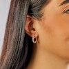 Thumbnail Image 4 of Harriet Sterling Silver & 18ct Yellow Gold Plated Vermeil 1.20ct Lab-Grown Diamond Hoop Earrings