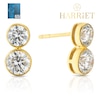 Thumbnail Image 1 of Harriet Sterling Silver & 18ct Yellow Gold Plated Vermeil 1ct Lab-Grown Diamond Graduate Dew Drop Stud Earrings