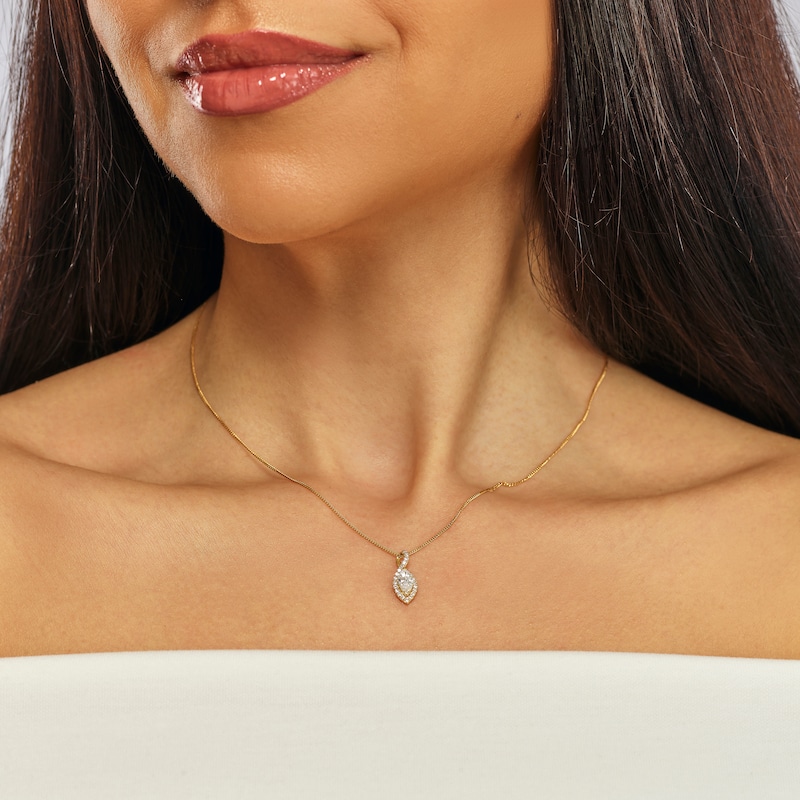 Main Image 4 of Harriet Sterling Silver & 18ct Yellow Gold Plated Vermeil 0.50ct Lab-Grown Diamond Twist Pendant Necklace