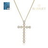Thumbnail Image 1 of Harriet Sterling Silver & 18ct Yellow Gold Plated Vermeil 0.50ct Lab-Grown Diamond Cross Pendant Necklace