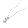Thumbnail Image 2 of Harriet Sterling Silver 1ct Lab-Grown Diamond Graduated Dew Drop Pendant Necklace
