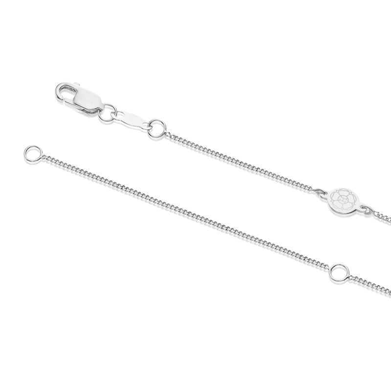 Main Image 3 of Harriet Sterling Silver 1ct Lab-Grown Diamond Graduated Dew Drop Pendant Necklace