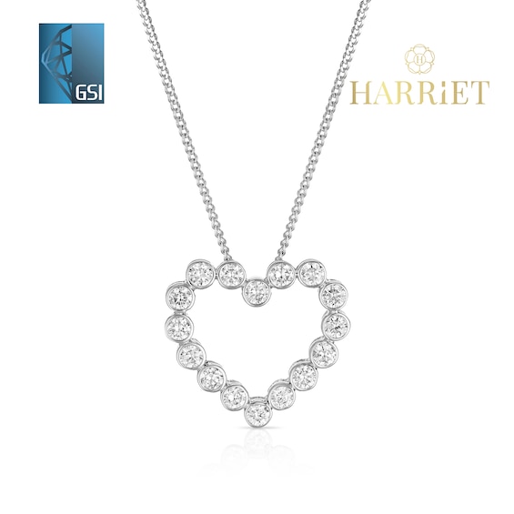 Harriet Sterling Silver 0.50ct Lab-Grown Diamond Heart Penda