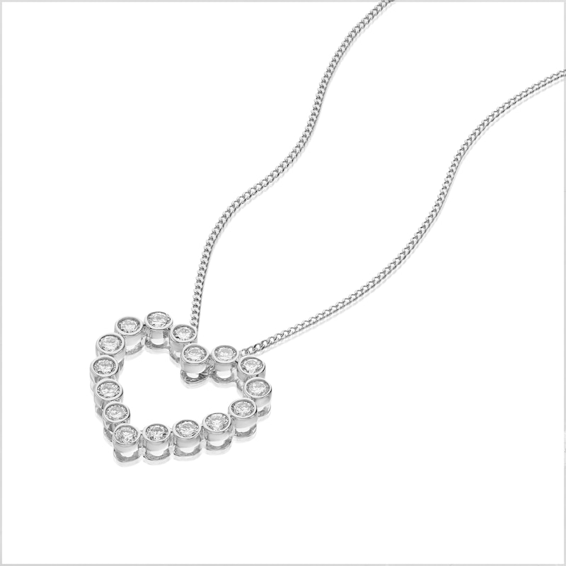 Main Image 2 of Harriet Sterling Silver  0.50ct Lab-Grown Diamond Heart Pendant Necklace