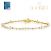 Thumbnail Image 1 of Harriet Sterling Silver & 18ct Yellow Gold Plated Vermeil 2ct Lab-Grown Diamond Round & Marquise Line Bracelet
