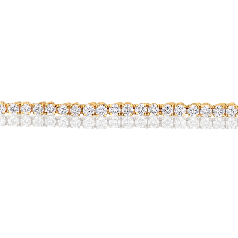 Main Image 2 of Harriet Sterling Silver & 18ct Yellow Gold Plated Vermeil 2ct Lab-Grown Diamond Line Bracelet