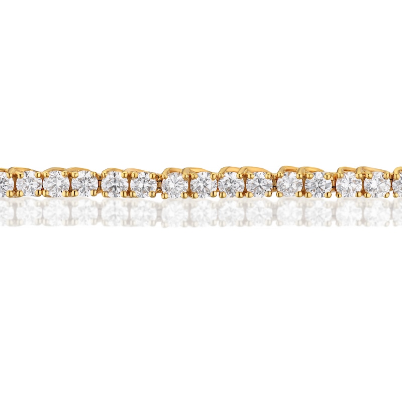 Main Image 2 of Harriet Sterling Silver & 18ct Yellow Gold Plated Vermeil 3ct Lab-Grown Diamond Line Bracelet