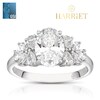 Thumbnail Image 1 of Harriet Platinum Oval Centre & Marquise Floral Trilogy 2ct Lab Grown Diamond Ring