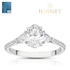 Thumbnail Image 1 of Harriet Platinum Oval Trilogy Stone Set Shoulders 1.40ct Lab Grown Diamond Ring