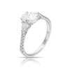 Thumbnail Image 2 of Harriet Platinum Oval Trilogy Stone Set Shoulders 1.40ct Lab Grown Diamond Ring